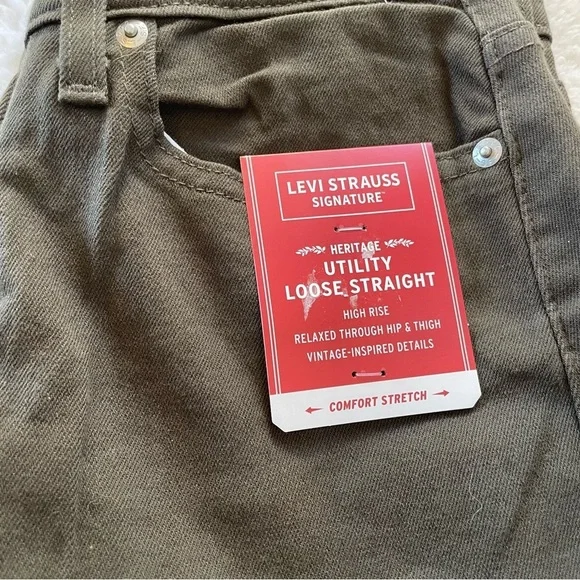 Levi Strauss Signature High Rise Straight Jeans 4 - Picture 2 of 8